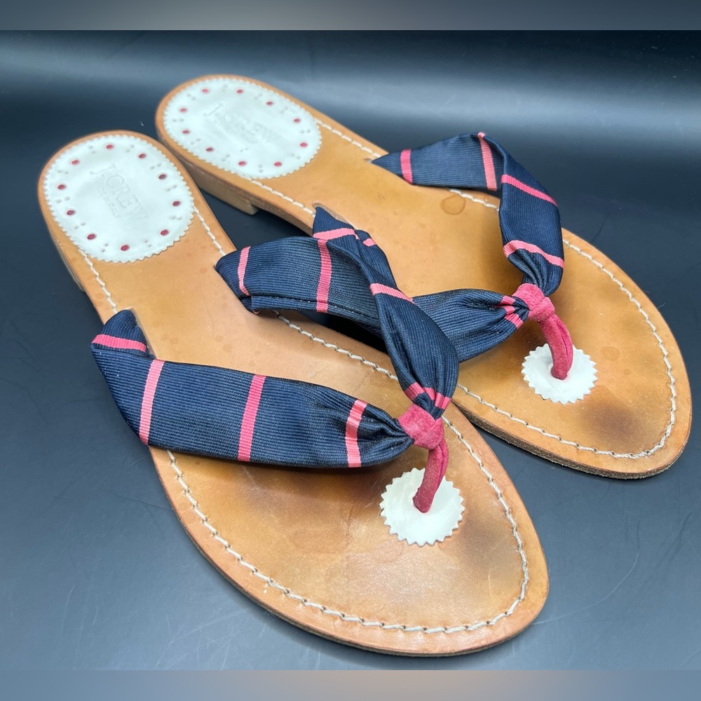 J. Crew-Stylish Blue/Pink Women's Sandals, Size:10, Pre-Owned. Fair condition